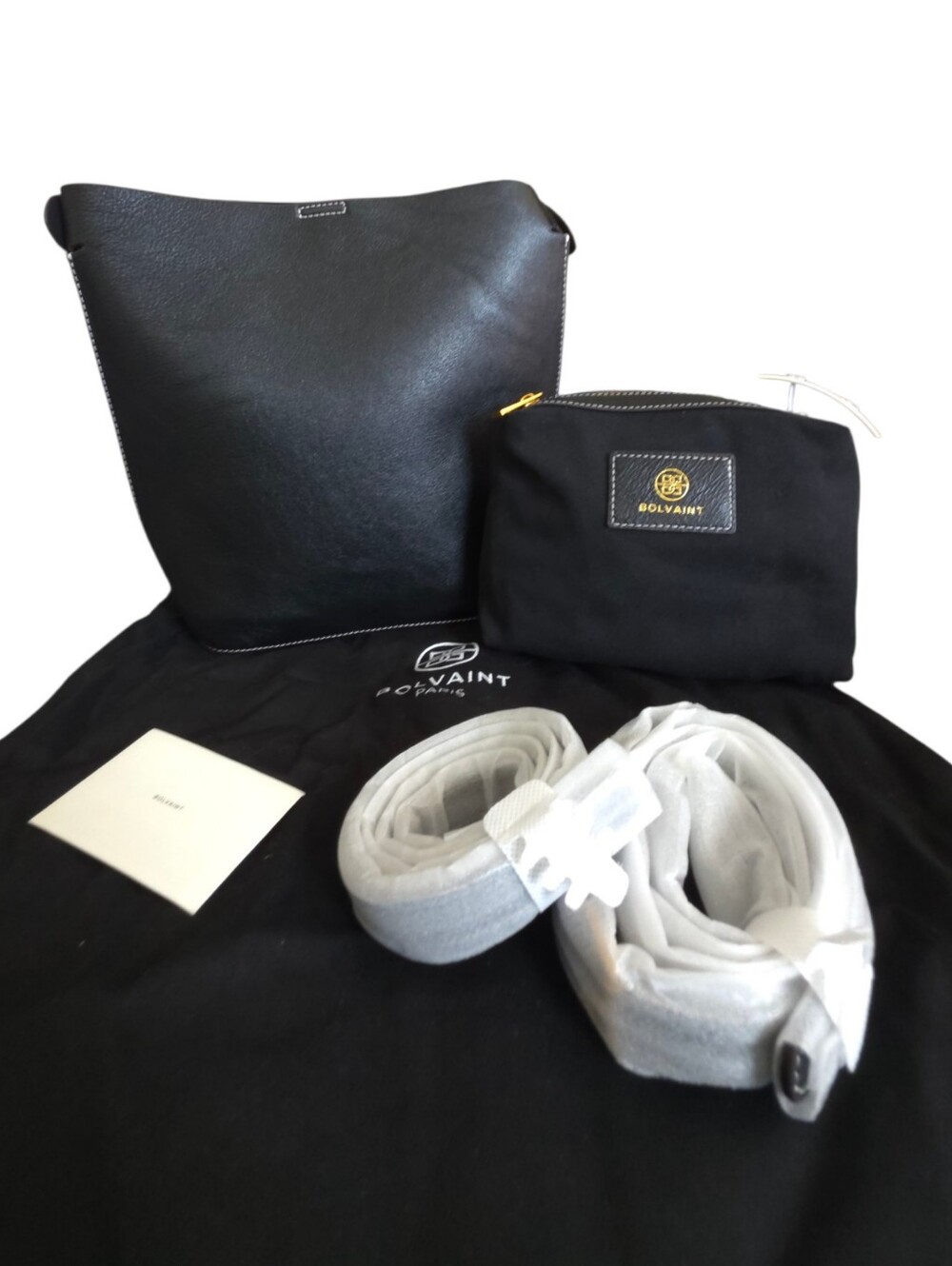 NWT‎ Bolvaint Paris The Delphine Leather Shoulder Bag in Black - Picture 3 of 17